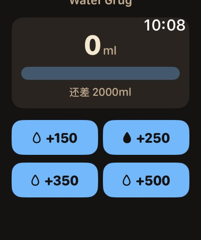 Apple Watch 上的快捷记录按钮